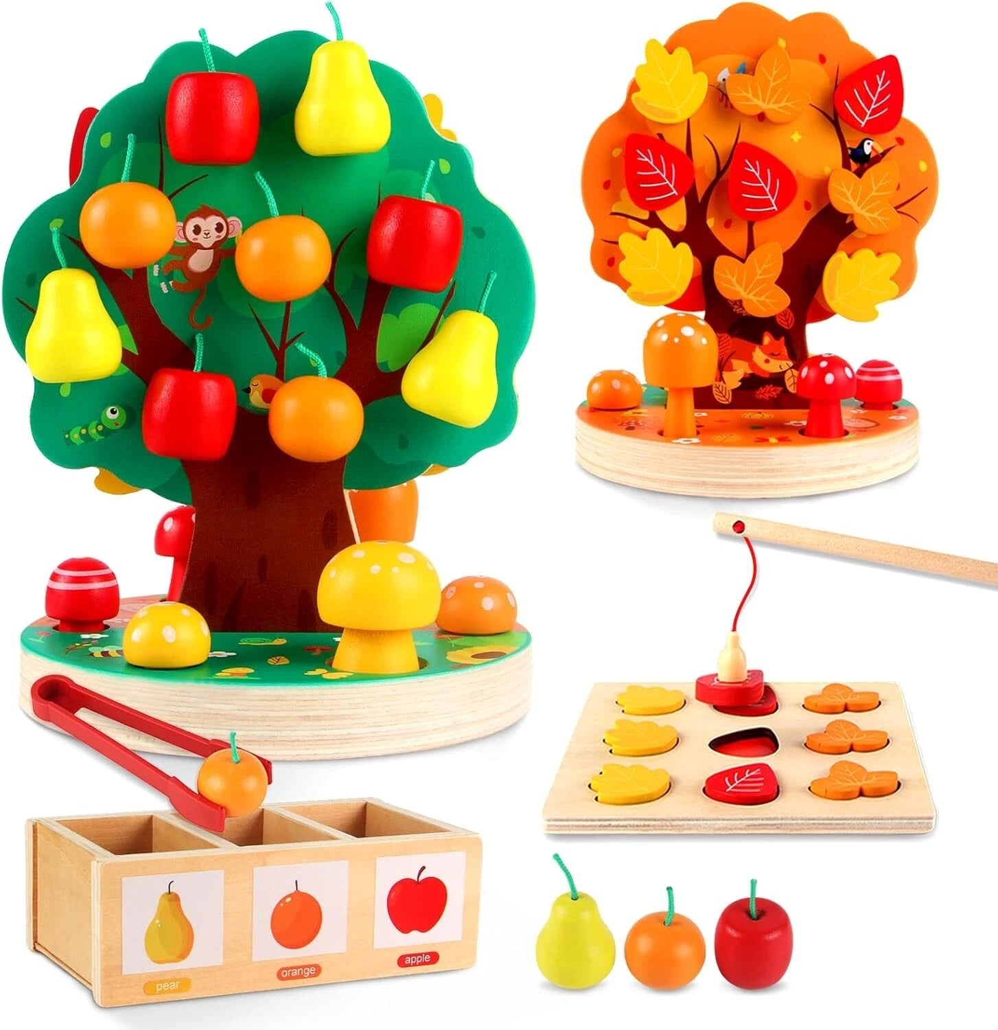 Wooden Fruit Tree Toy Set